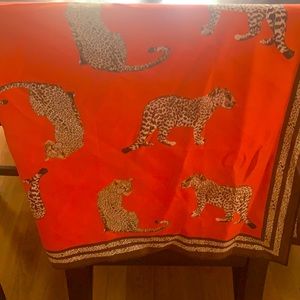 Cabi Silk cheetah scarf